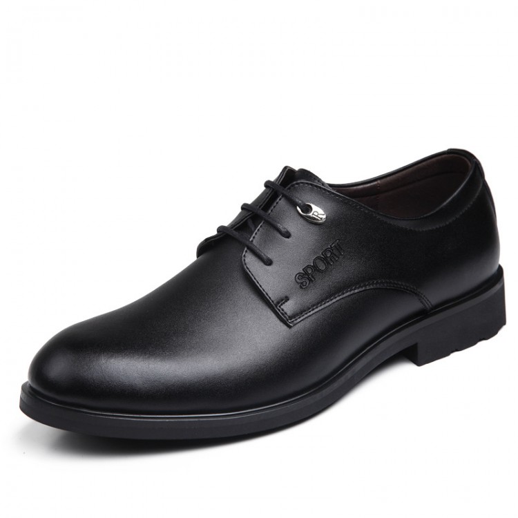 Men's Leather Shoes Round Toe Lace Up